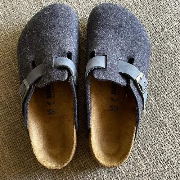 LIKE NEW BIRKENSTOCK Boston Felt/Leather Clogs! - Picture 13 of 14